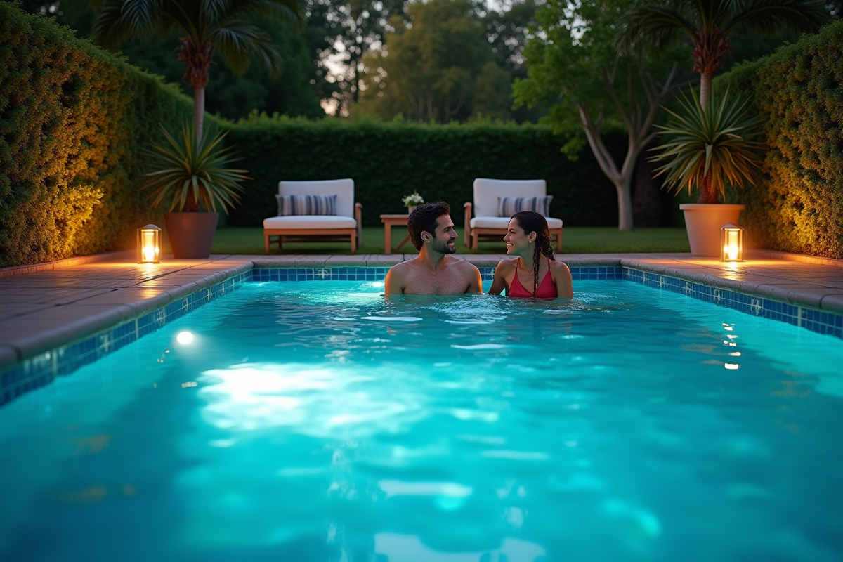 éclairage piscine