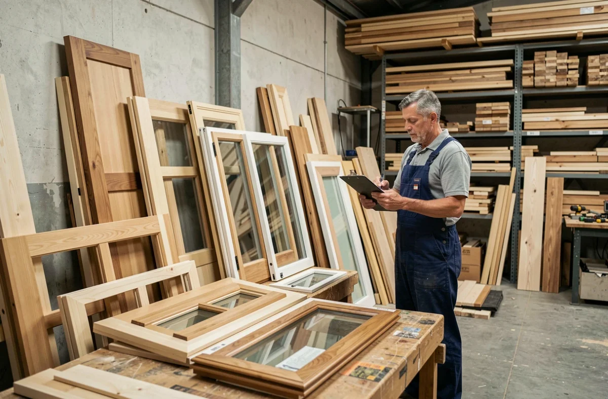 Menuisier de Malgogne Menuiserie organisant des pièces de menuiserie générale dans son atelier en Anjou